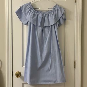 The perfect seersucker summer dress. Blue and white straps. Great condition!!